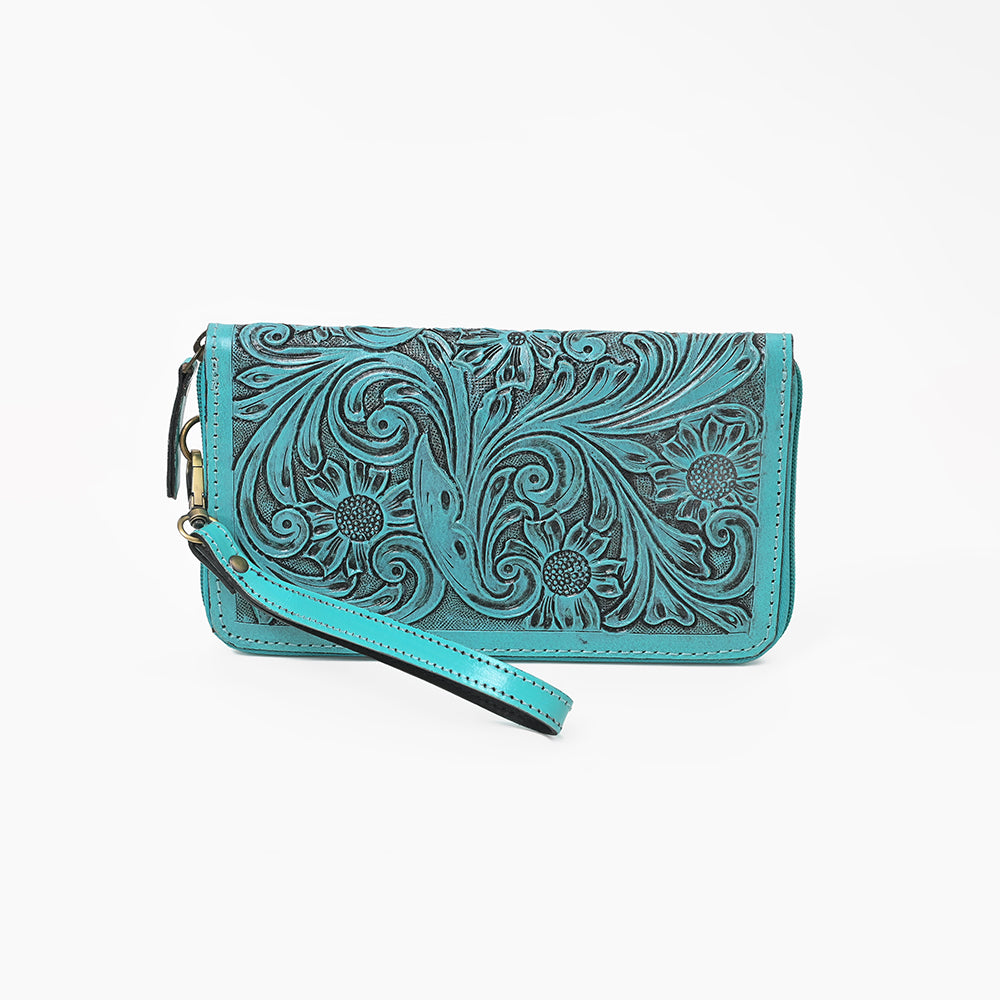 American Darling Clutch Hand Tooled Genuine Leather Western Women Bag Handbag Purse Tan | Purses for Cute