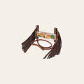American Darling Western Clear Stadium Crossbody Bag with Hand Painted Scene | Genuine Leather Fringe Purse for Women