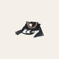 American Darling Small Cross body Bag, Hand Tooled Floral Carved Leather, Hair-On Cowhide with Fringes and YKK Zipper