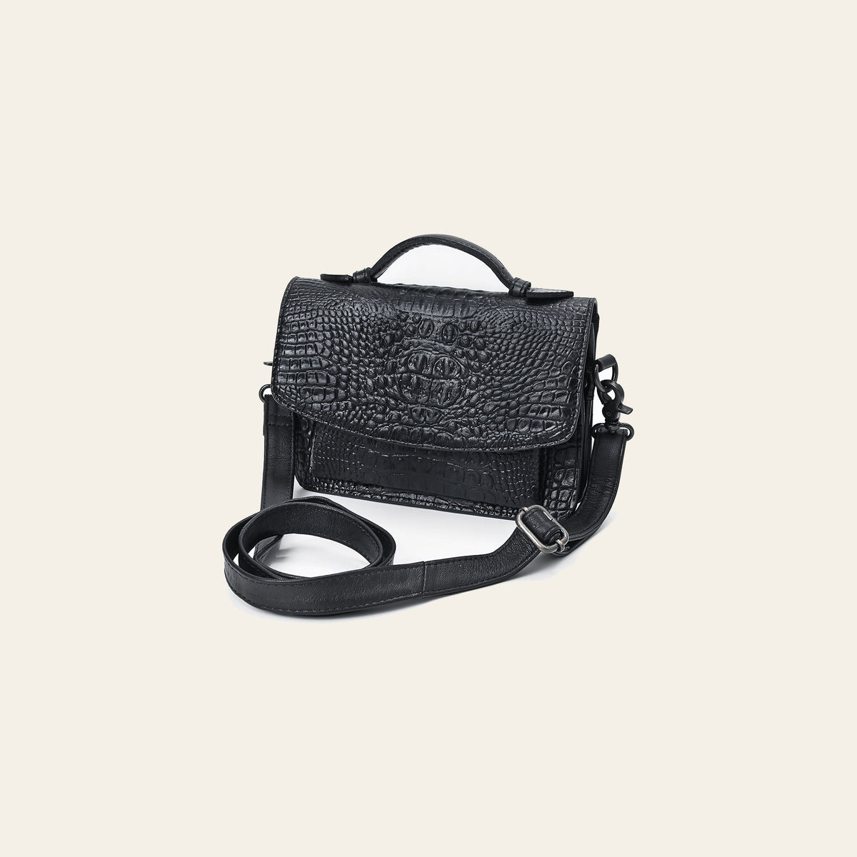 American Darling Small Cross body Bag for Women, Crocodile Embossed Vegetable-Tanned Full Grain Leather, Western Purse