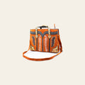 American Darling Tote Bag, Genuine Suede & Vegetable-Tanned Leather, Western Purse with Boot Stitching