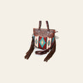 American Darling CrossBody Bag Saddle Blanket Fabric Hand Tooled Genuine Leather Western Women Handbag | for