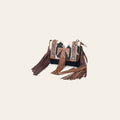 American Darling Envelop Bag Hand Tooled Floral Carved Hair-On Cowhide Leather Crossbody with Fringes and YKK Zipper