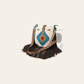 American Darling Large Cross body Bag Hand Crafted Woven Saddle Blanket Leather Purse Fringes Buck stitched YKK Zipper