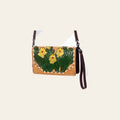 American Darling Wallet Bag Hand Tooled Floral Cactus Carved Genuine Leather Western Purse Buckstitched with YKK Zipper