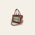 American Darling Tote Bag Hand Tooled Floral Carved Saddle Blanket Genuine Leather Western Purse with YKK Zipper