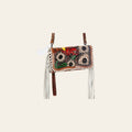 American Darling Organiser Bag Hand Tooled Floral Carved Genuine Leather Western Purse with Fringes and YKK Zipper