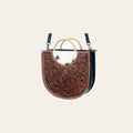 American Darling Tote Bag Hand Tooled Floral Carved Hair-On Cowhide Genuine Leather Western Purse with YKK Zipper