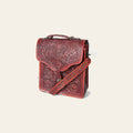 American Darling Messenger Bag Hand Tooled Floral Carved Genuine Leather Western Purse with YKK Zipper