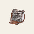 American Darling Chaps Bag Hair-On Cowhide Genuine Leather Western Purse with YKK Zipper and Triple Front Pockets
