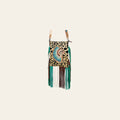 American Darling Cross body Bag Hand Tooled Floral Carved Cowhide Genuine Leather Western Purse with Fringes & YKK Zipper