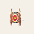 American Darling Large Cross body Bag Hand Tooled Saddle Blanket Genuine Leather Western Purse with Fringes & YKK Zipper