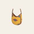 American Darling Hobo Bag, Hand Tooled Floral Carved Vegetable-Tanned Leather, Hand Woven Saddle Blanket Western Shoulder Bag