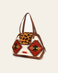 American Darling Tote Bag Genuine Leather Hair-On Cowhide Hand Woven Saddle Blanket Western Handbag 12in x 16in x 5in