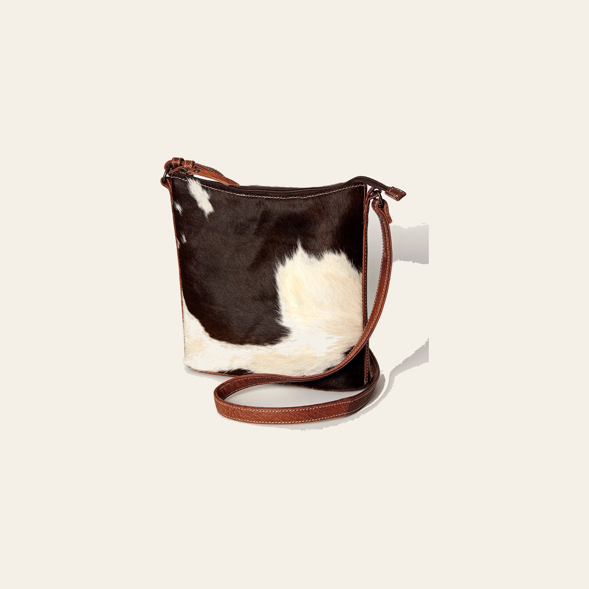 American Darling Large Cross body Bag, Hair-On Cowhide and Genuine Vegetable-Tanned Leather, Western Handcrafted Purse for Women