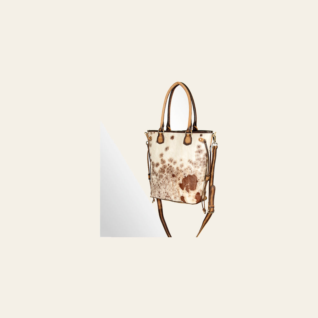 American Darling Luxury Genuine Cowhide Leather Tote Bag for Women, Cow Print Hair-on-Hide Shoulder Bag