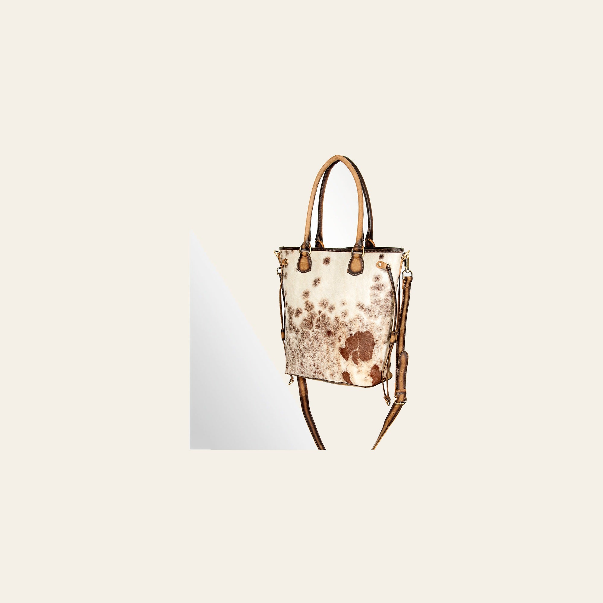 American Darling Luxury Genuine Cowhide Leather Tote Bag for Women, Cow Print Hair-on-Hide Shoulder Bag