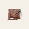 American Darling Small Cross body Bag, Crocodile Embossed Genuine Leather, Eco-Friendly Vegetable Tanned Western Purse