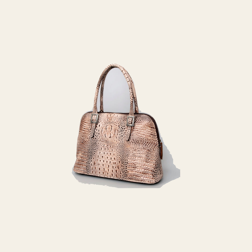 American Darling Western Tote Bag, Crocodile Embossed Full Grain Genuine Leather, Eco-Friendly Handcrafted Large Handbag