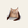 American Darling Shoulder Bag Genuine Leather Crocodile Embossed Western Purse with Fringes and YKK Zipper for Women