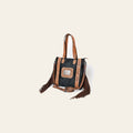 American Darling Tote Bag Genuine Leather Hand Tooled Floral Western Purse with Hair-On Cowhide Fringes and YKK Zipper