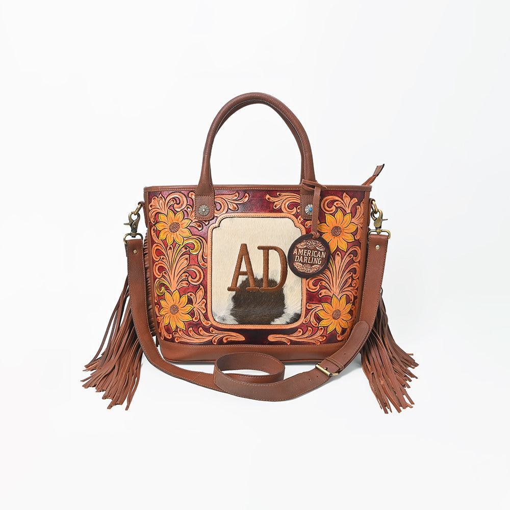 American Darling Western Fringe Hair-On Cowhide Tote Purse