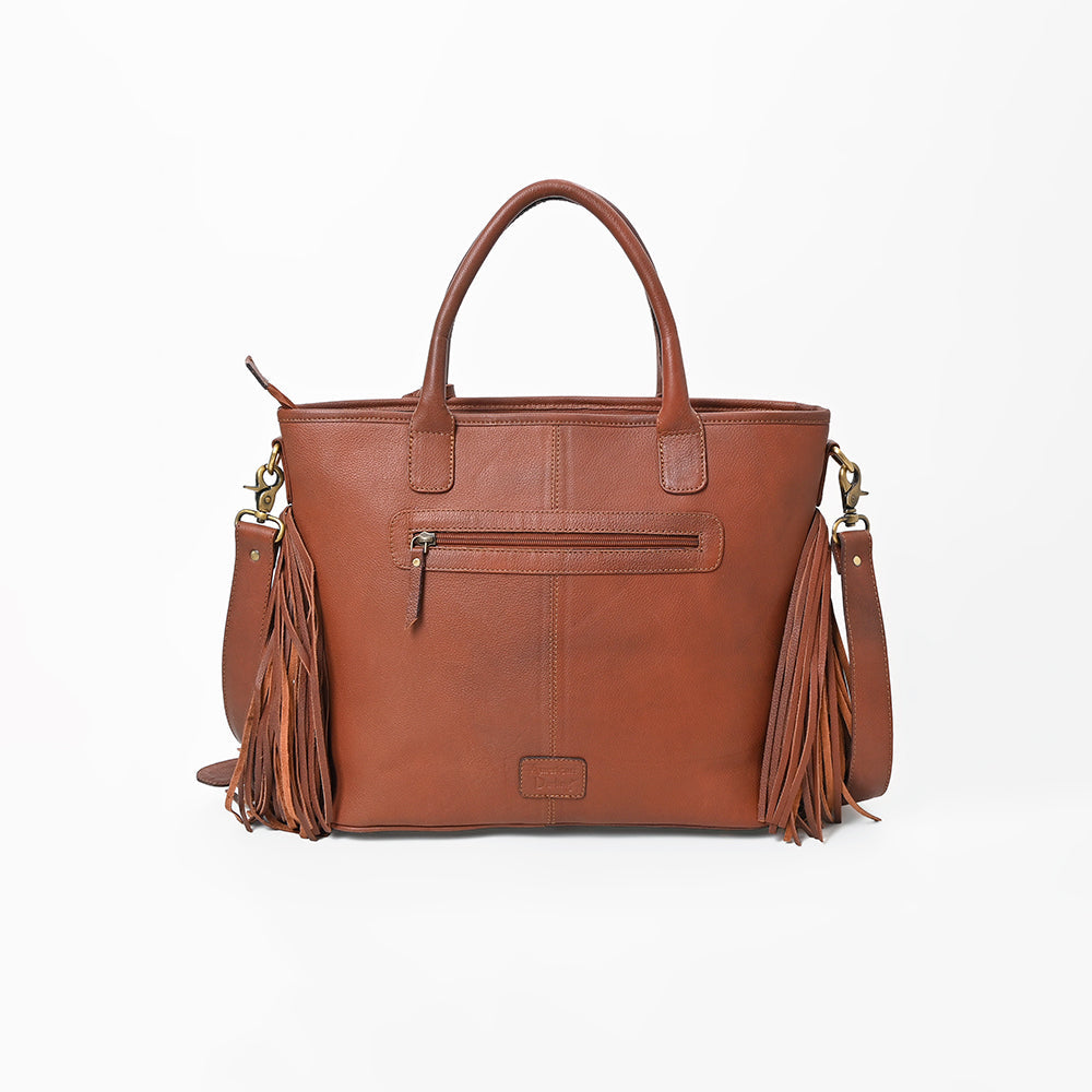 American Darling Western Fringe Hair-On Cowhide Tote Purse