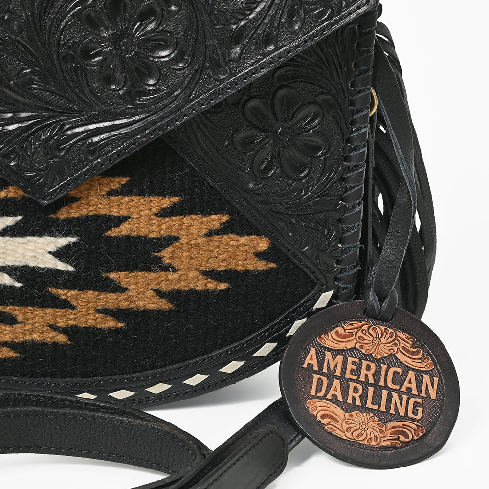 American Darling Western Hair-On Leather Crossbody Purse