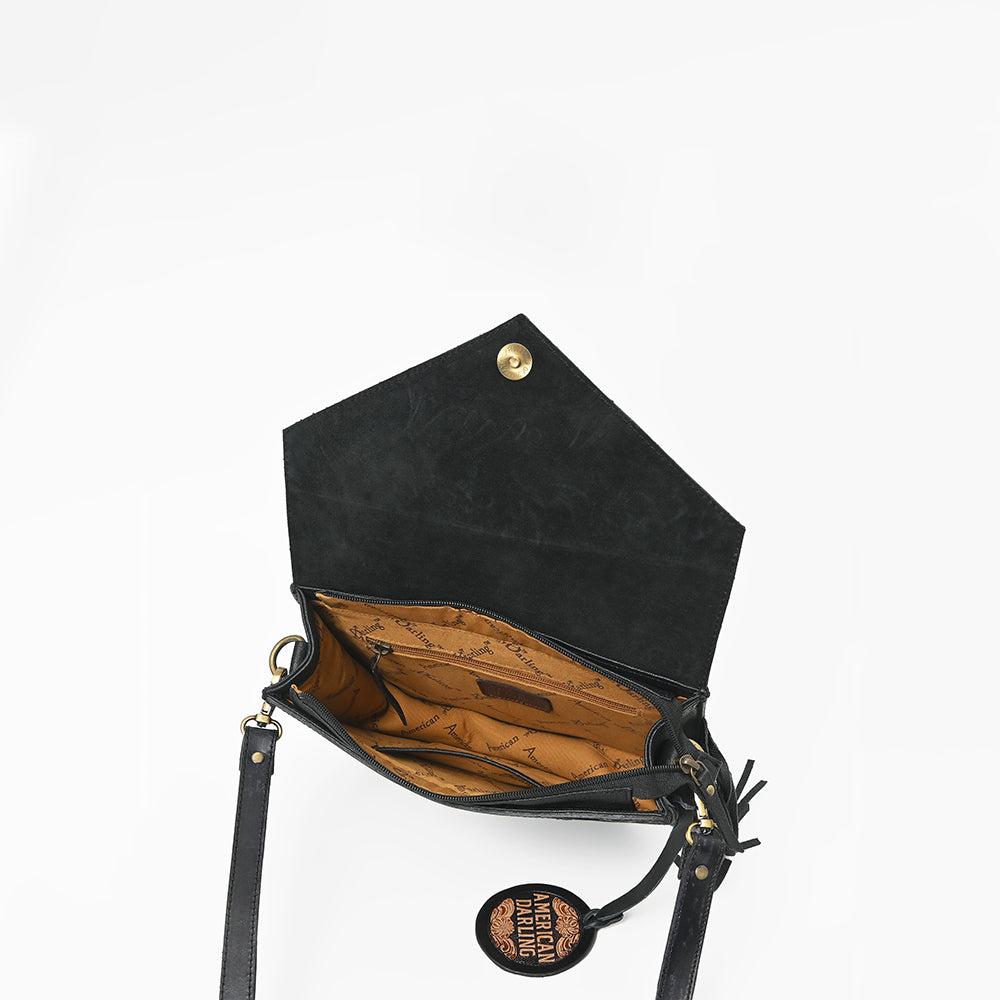 American Darling Western Hair-On Leather Crossbody Purse