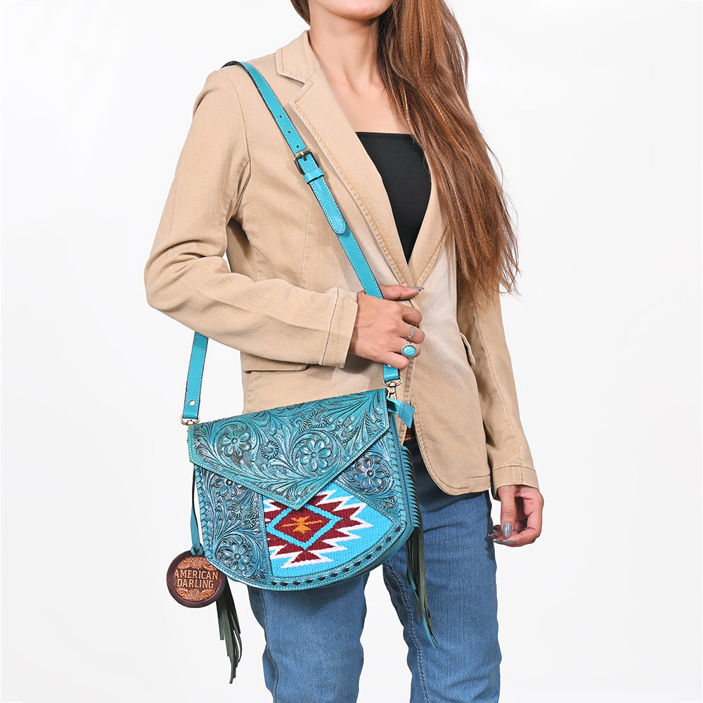American Darling Western Hair-On Leather Crossbody Purse