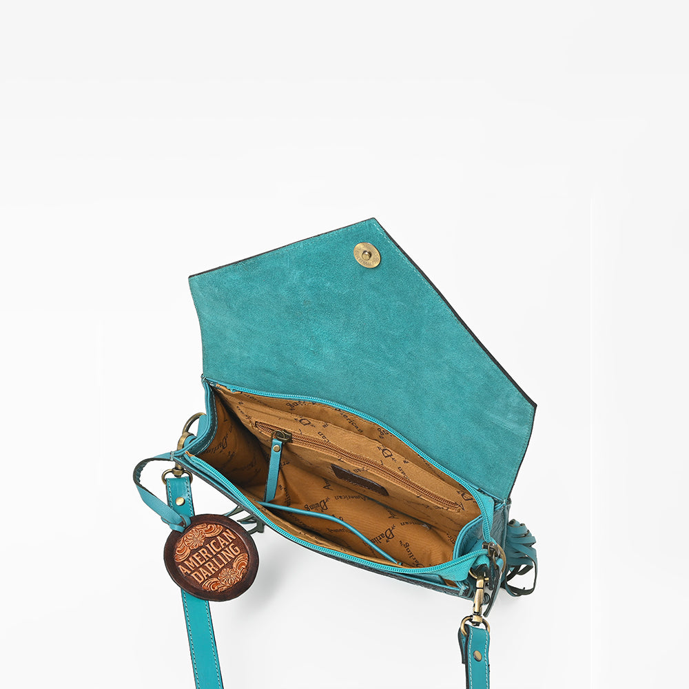 American Darling Western Hair-On Leather Crossbody Purse