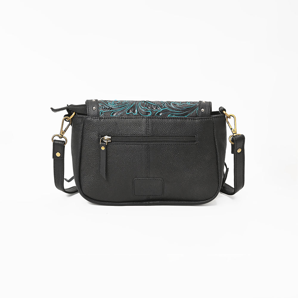 American Darling Western Floral Leather Fringe Shoulder Purse