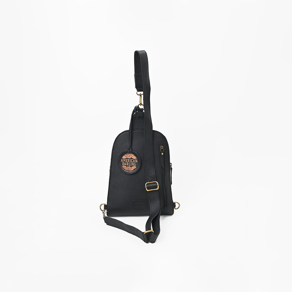 American Darling Western Cowhide Leather Sling Crossbody Bag