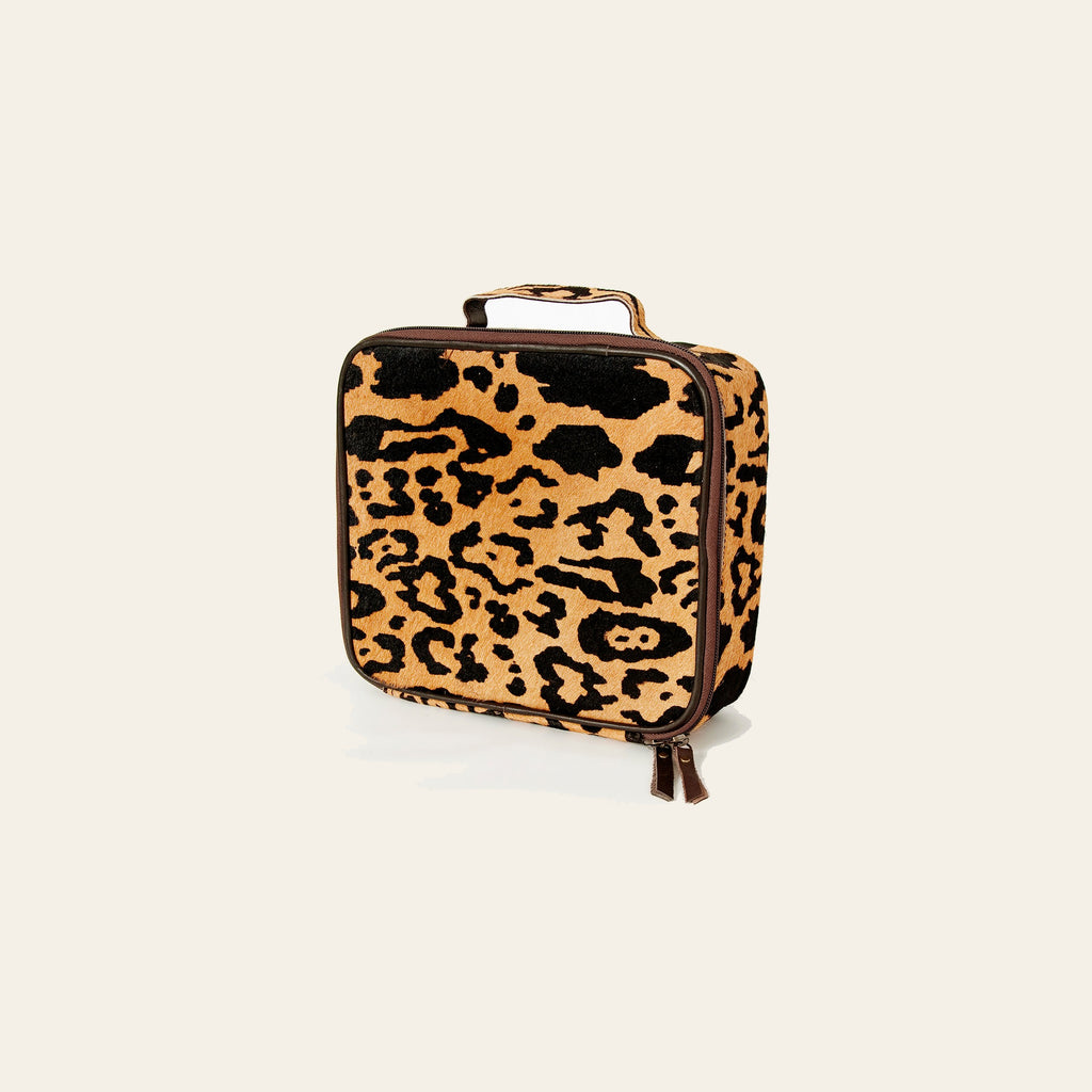 American Darling Genuine Leather Jewelry Case for Women Hair-On Cowhide Travel Organizer Box with YKK Zipper