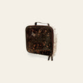 American Darling Genuine Leather Jewelry Case for Women Hair-On Cowhide Travel Organizer Box with Top Handle & YKK Zipper