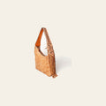 American Darling Women's Hobo Bag Hair-On Cowhide Hand Tooled Fringes Vegetable-Tanned Genuine Leather YKK Zipper