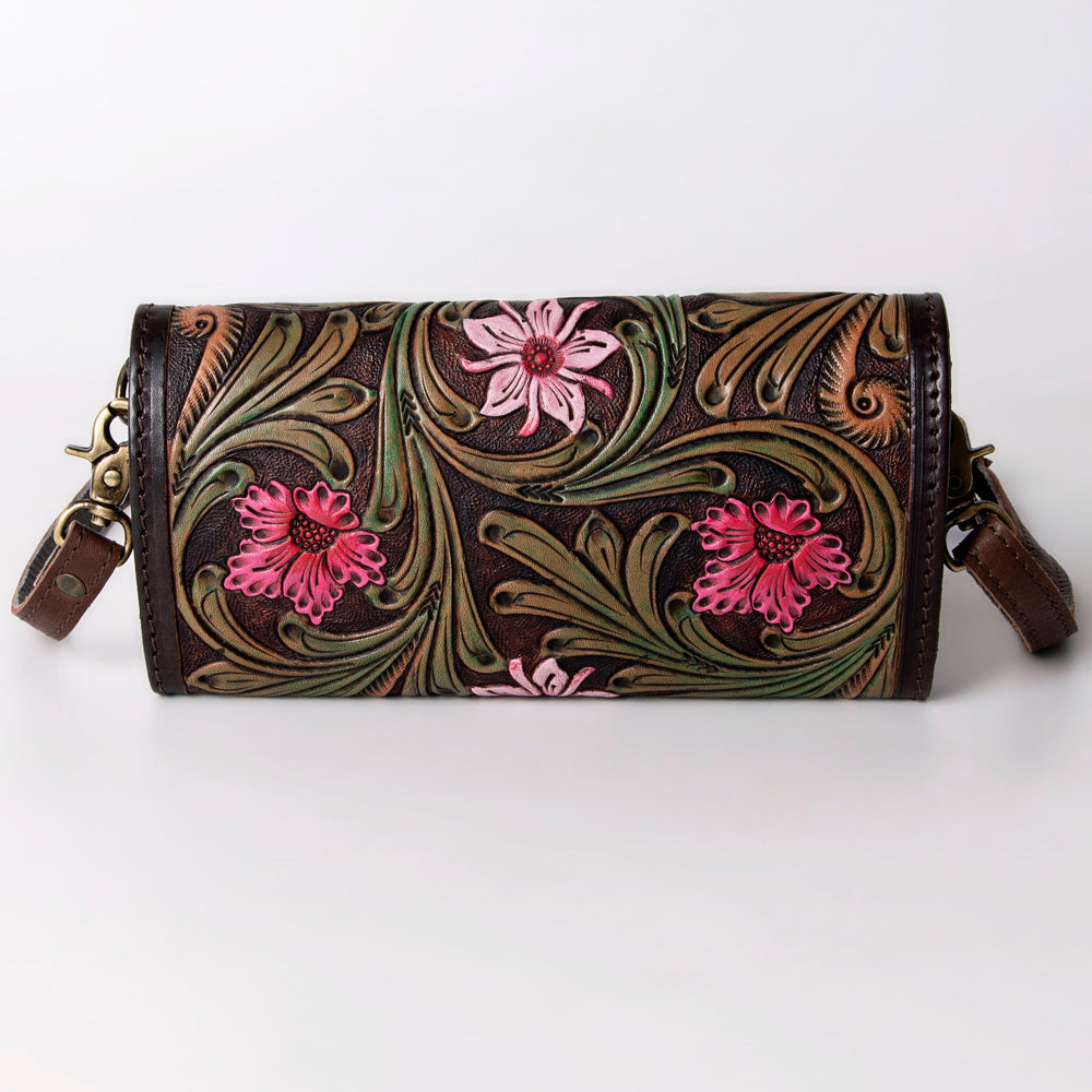 American Darling Cowhide & Tooled Leather Wallet Clutch