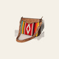 American Darling Women's Messenger Bag Hand Tooled Floral Carved Hand-Woven Saddle Blanket Vegetable-Tanned Genuine Leather