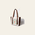 American Darling Tote Bag Hair-On Cowhide Vegetable-Tanned Genuine Leather Embroidery Hand Tooled Fringes