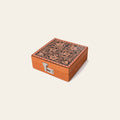 American Darling Genuine Leather Jewelry Case Women Floral Hand Tooled Organizer Full Grain Vegetable-Tanned