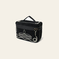 American Darling Genuine Suede Leather Jewelry Case Boot Stitched Embroidery Vegetable-Tanned Western Travel Organizer