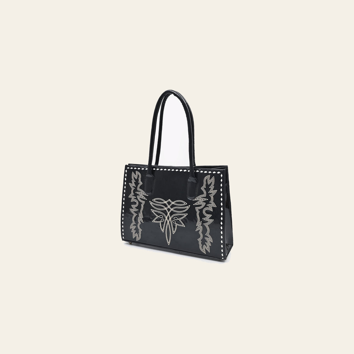 American Darling Embroidered Genuine Leather Tote Bag - Buck-stitched Eco-Friendly Vegetable Tanned Full Grain Purse