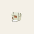American Darling Cream Quilted Crossbody Bag with Tooled Leather Accent