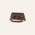 American Darling Quilted Leather Cross body Bag - Hand Tooled Floral Carved Buck Stitched Eco-Friendly Vegetable Tanned Purse