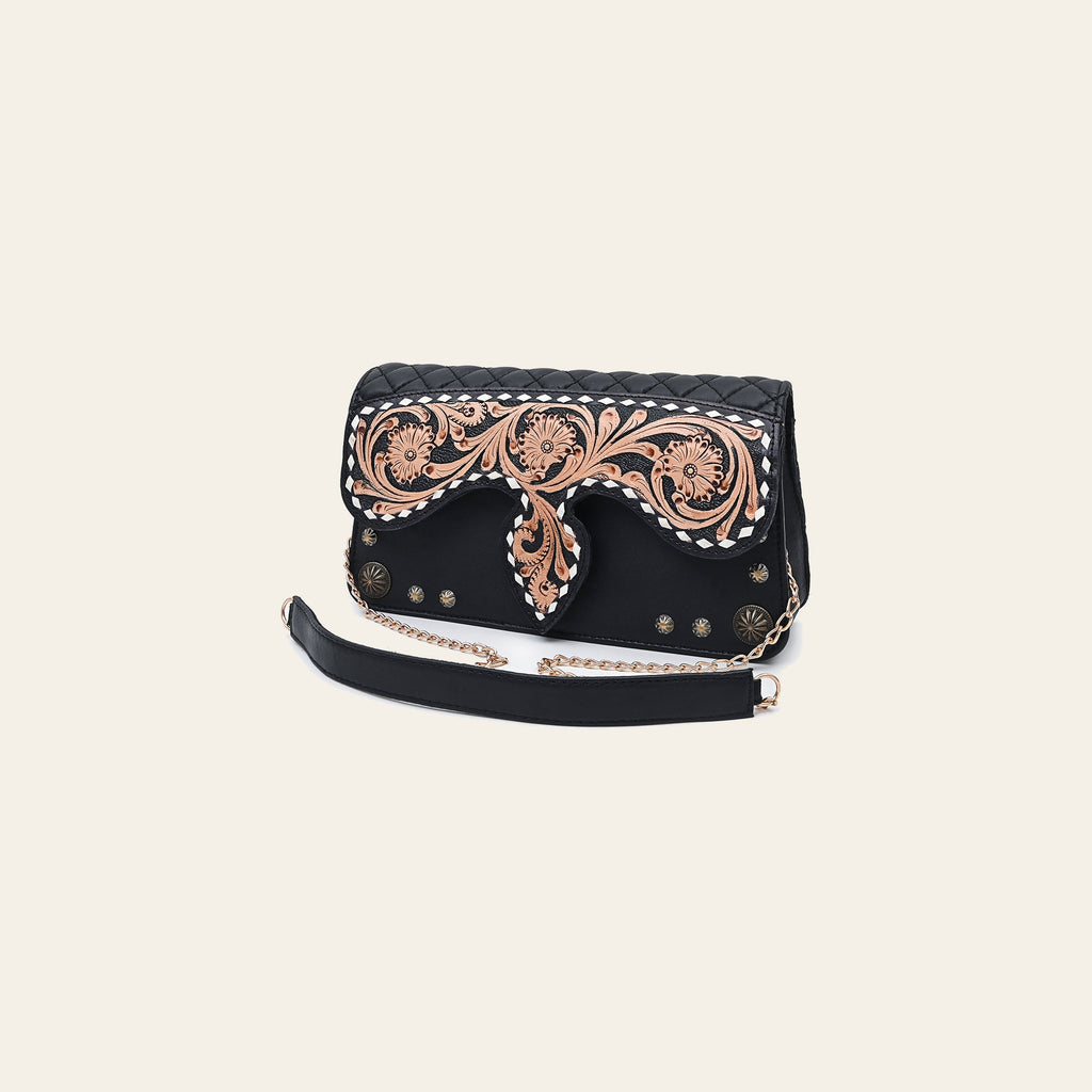 American Darling Small Crossbody Bag Beautifully Hand Tooled Leather women