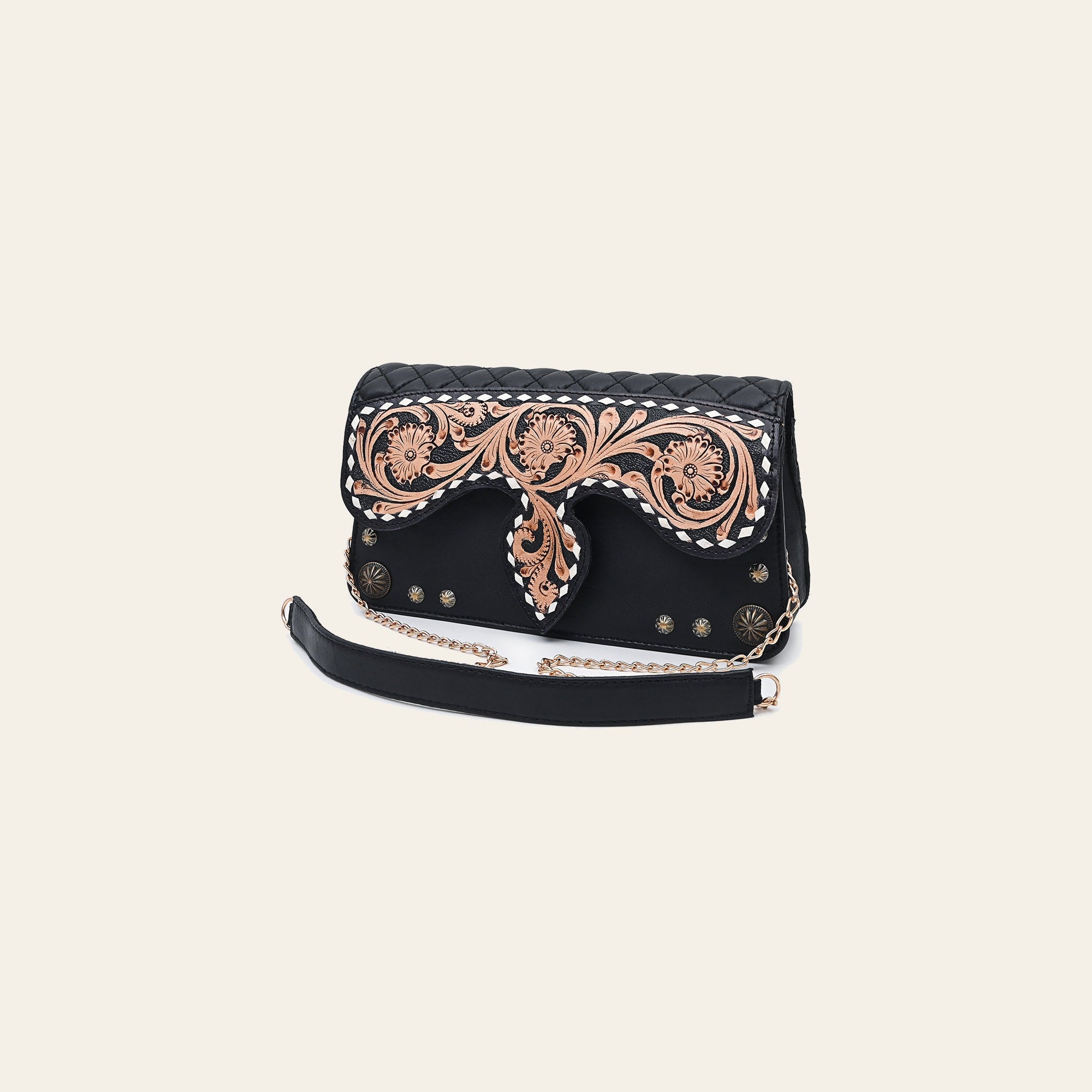 American Darling Small Crossbody Bag Beautifully Hand Tooled Leather women