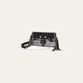 American Darling Cross body Bag Western Suede Genuine Leather Purse with Concho Fringes and YKK Zipper for Women