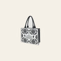 American Darling Embroidered Quilted Vegetable-Tanned Genuine Leather Tote Bag with YKK Zipper and Compartments