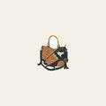 Western Hand-Tooled Leather Shoulder Bag with Hair-On Panels & Fringe – Premium Crossbody Handbag