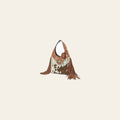 Western Hand-Tooled Leather Hobo Bag with Hair-On Hide & Fringe – Artisan Shoulder Handbag